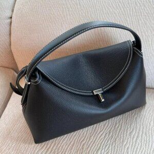 TOTEME T-Lock Leather Shoulder Bag